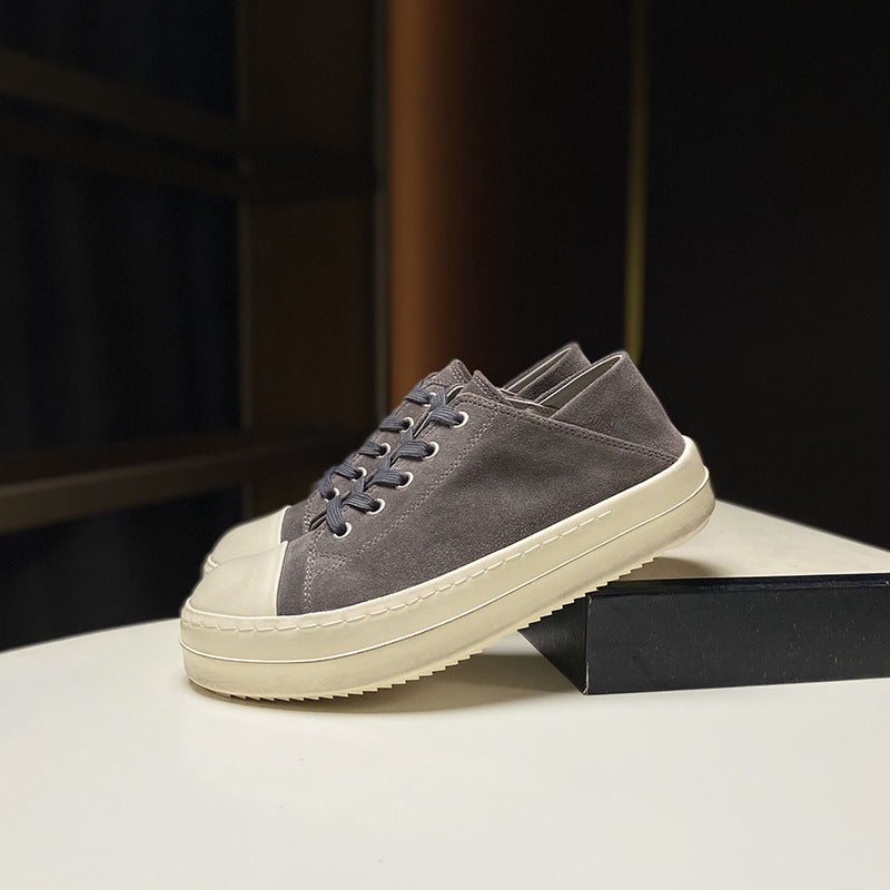 Women's Spring Genuine Platform Fashionable Step-on Versatile Heels