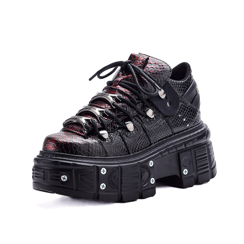Women's Punk Height Increasing Platform Tank Bottom Women's Sports Shoes