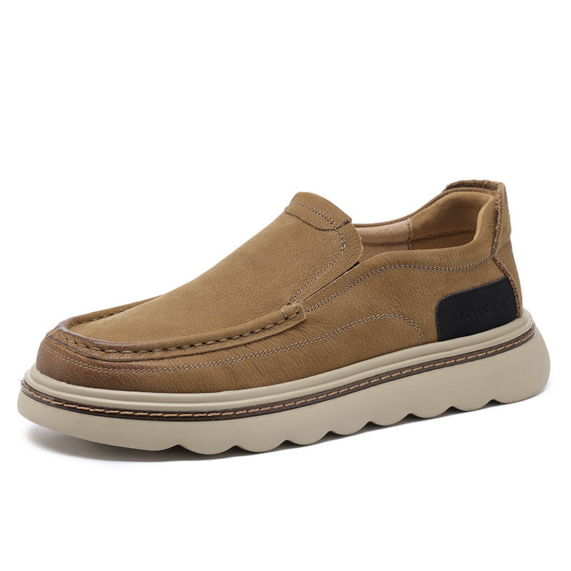 Men's Spring One Pedal Retro Platform Men's Shoes