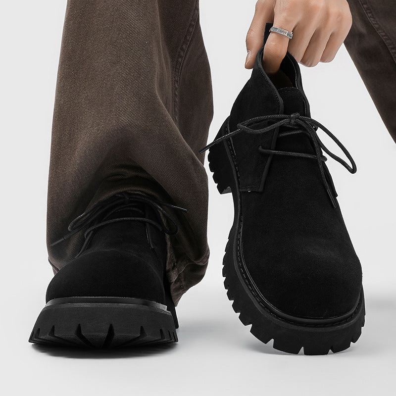 Men's Commuting Trend Korean Fashion Suede Trendy High Top Men's Martin Boots