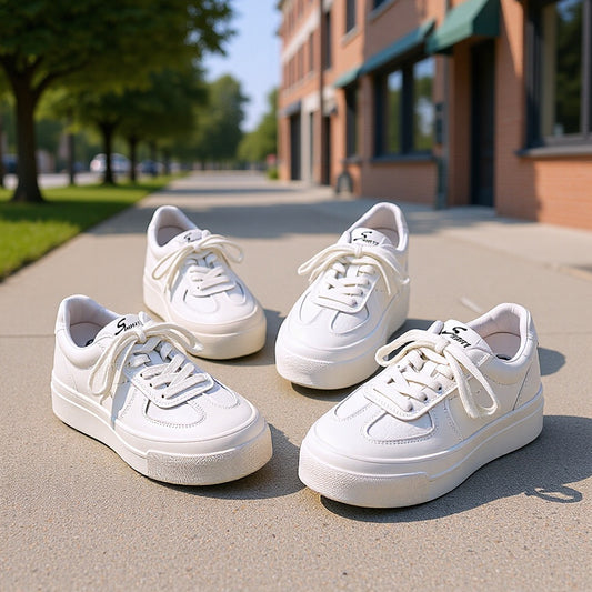 Thick Bottom Elevator Wild White With Skirt Autumn Genuine Classic Sports Casual Shoes