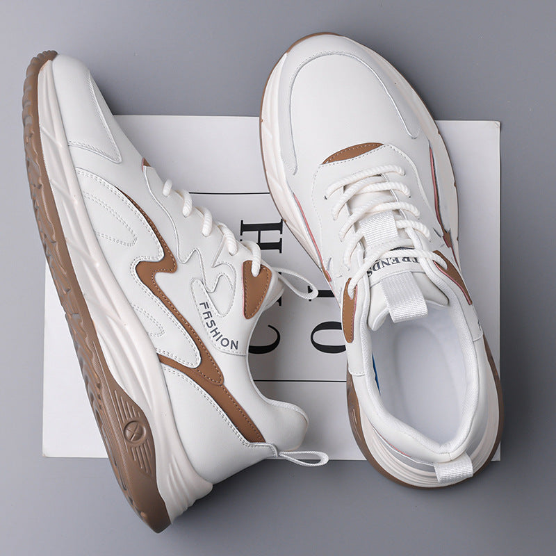 Men's Breathable Soft Bottom Running Trendy Genuine Platform Men's Sports Shoes