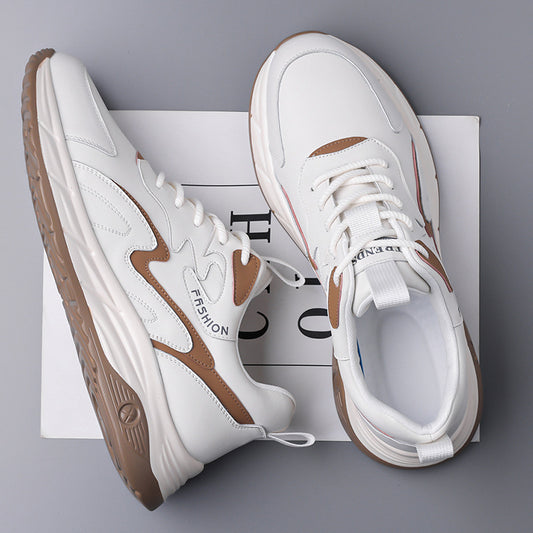 Men's Breathable Soft Bottom Running Trendy Genuine Platform Men's Sports Shoes
