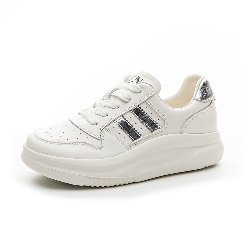 Women's First Layer Cowhide Easy Wear Spring Genuine Sneakers