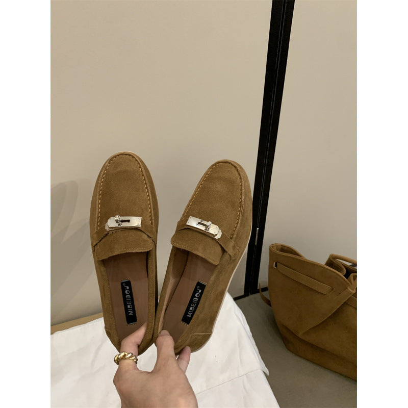 Women's Genuine Matte Pumps Comfortable Flat Size Women's Casual Shoes