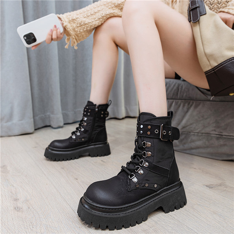 Women's Martin For Spring Retro British Style Women's Leather Boots