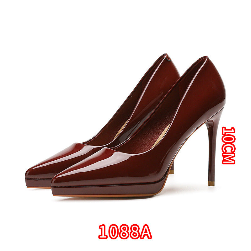 Women's Korean Patent Sexy Pointed Stiletto Classy High Fairy Style Women's Fashion Shoes