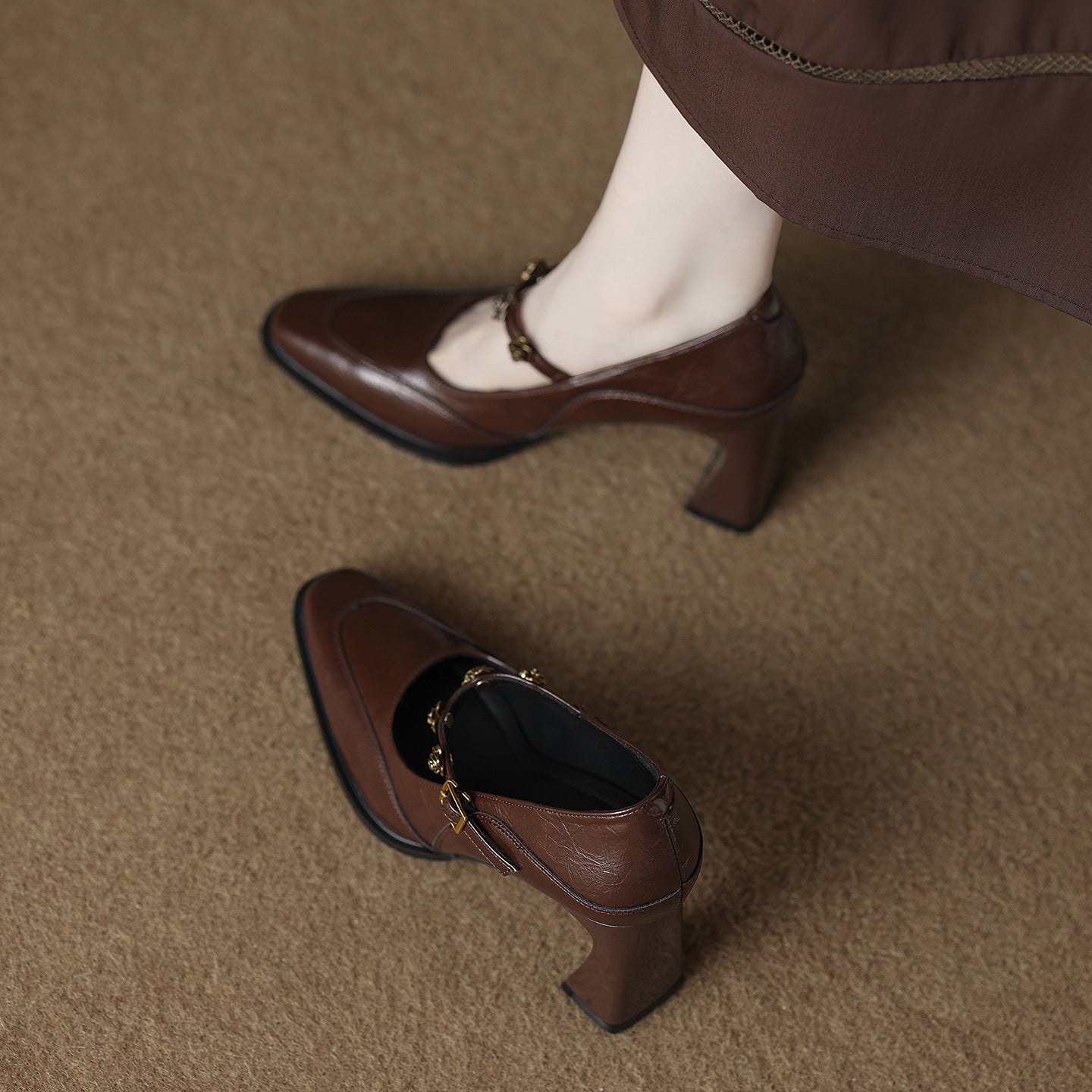 Women's Version Western Style High French Pumps Vintage Women's Casual Shoes