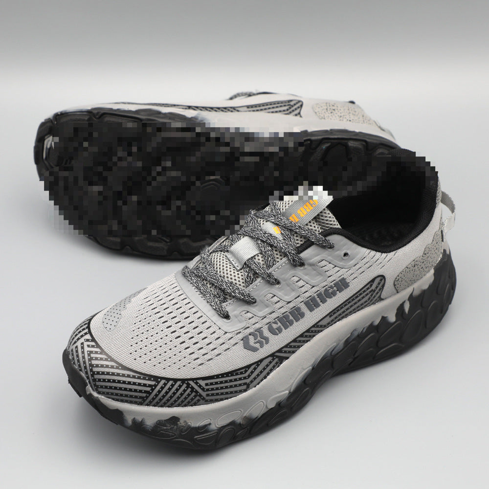 Men's Thick Sole Height Increasing Hiking Dad Ultra Light Breathable Men's Sports Shoes