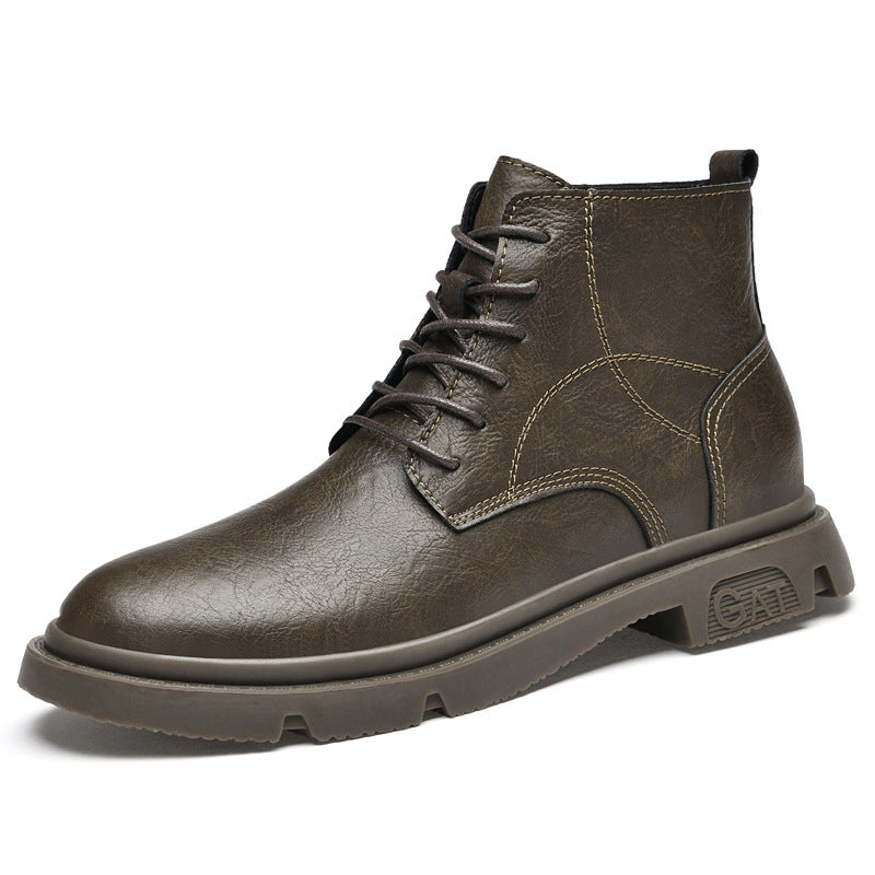 Men's Autumn Elevator Breathable British Height Increasing Men's Shoes