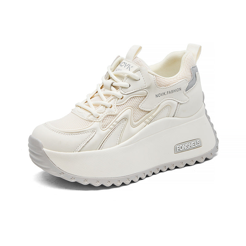 Women's Mesh Platform Pumps Height Increasing Insole Women's Casual Shoes