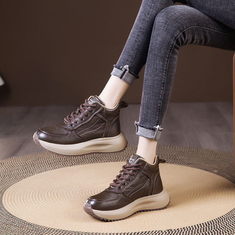 Women's Thick Bottom Retro Daddy Autumn Versatile Comfortable Soft Casual Shoes