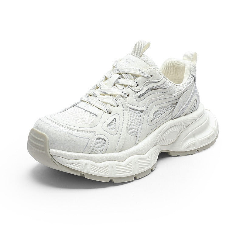 Women's Style Simple Fashion Clunky Spring Mesh Stitching Breathable Women's Sports Shoes