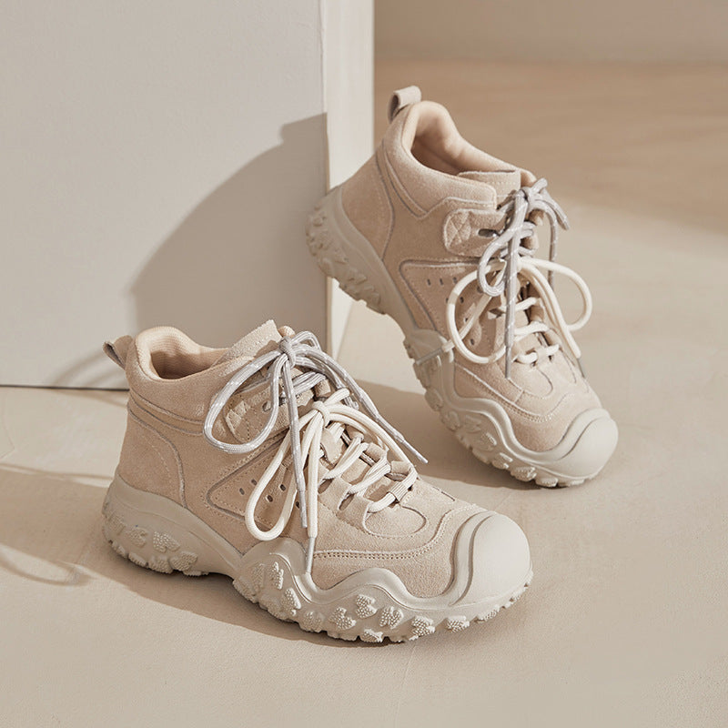 Women's Platform Martin Genuine Summer Short Retro Outdoor Hiking Women's Leather Boots