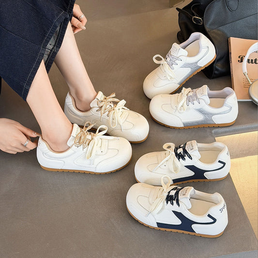 Women's Soft Sole Genuine Clown Cute Spring Double Ribbon Women's Sports Shoes