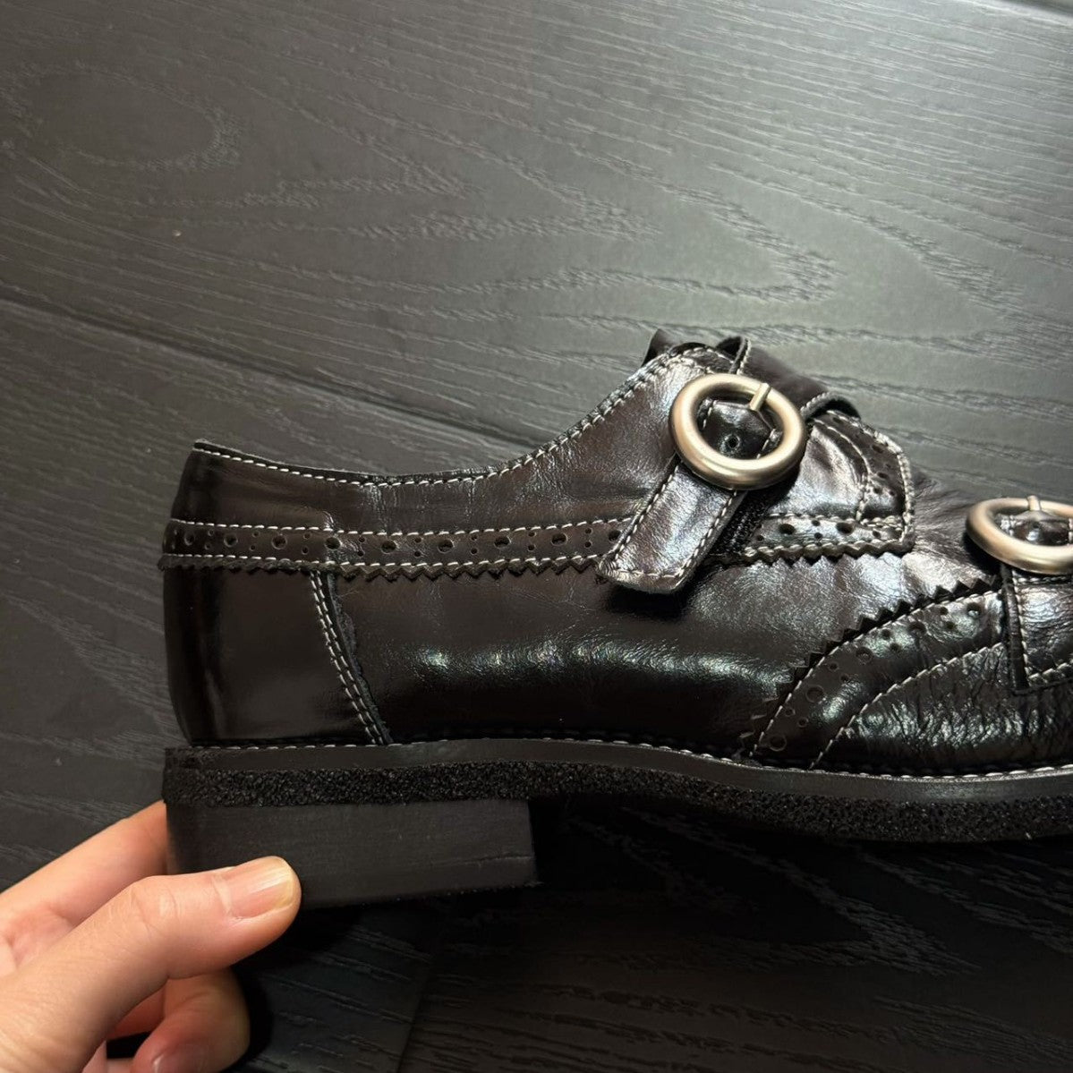 British Style High-grade Carved Hollow Spring Thick Women's Casual Shoes