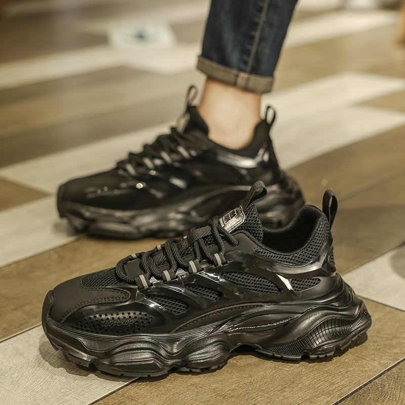 Men's Black Daddy Summer Running High Sense Men's Sports Shoes