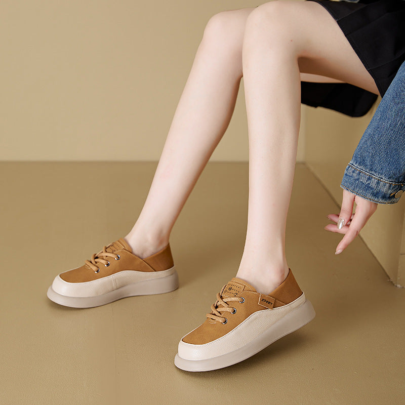 Women's College Soft Bottom Flat Fashion Round Head Women's Sports Shoes
