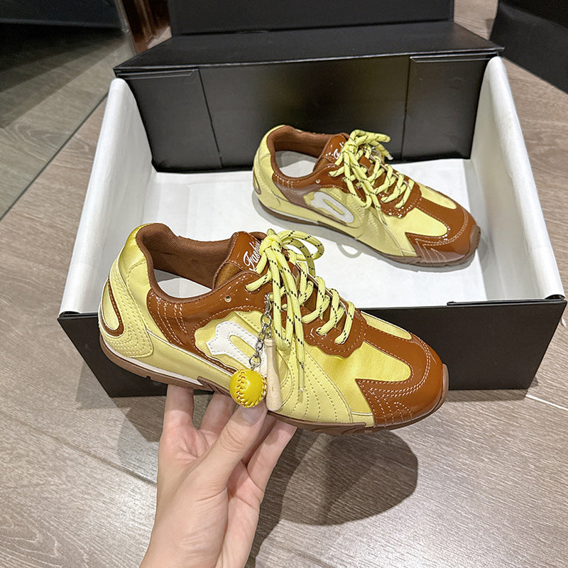 Women's Elevator German Training Breathable Preppy Style Retro Racing Sports Casual Shoes