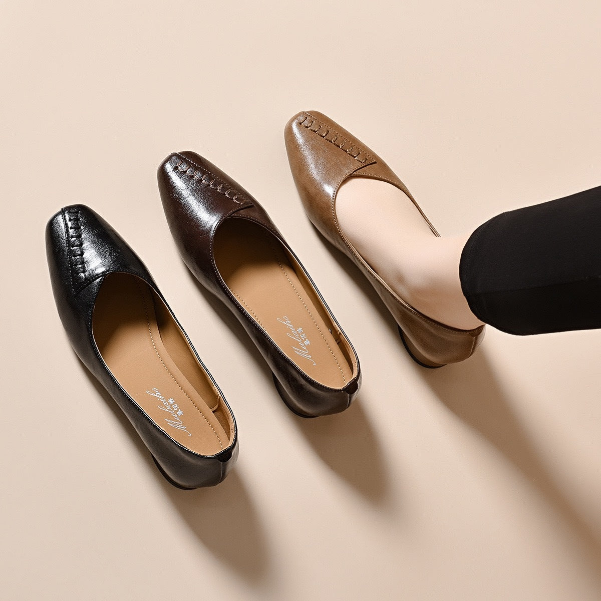 Women's Toe Woven Flat Soft Bottom Thin Women's Fashion Shoes