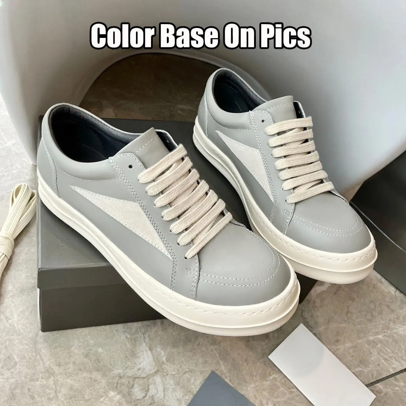 Platform Height Increasing Round Toe High Version Comfortable Casual Shoes