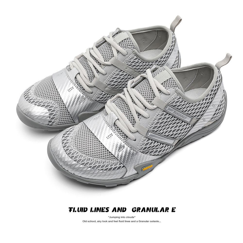 Unisex Liquid Sier Summer Couple Breathable Casual Shoes