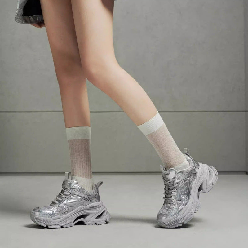 White Deer Spring Independent Planet Thick Bottom Women's Sports Shoes