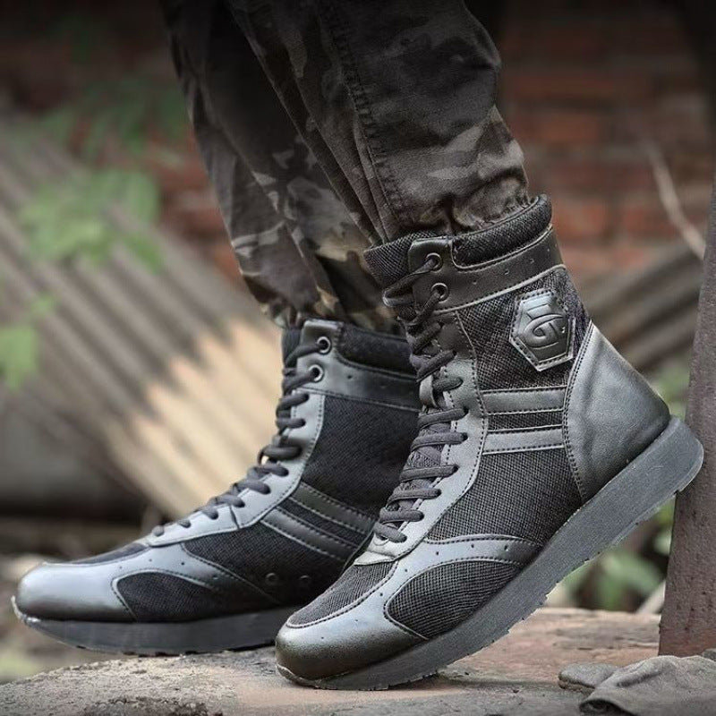 Men's Combat Training Mountaineering Outdoor Mesh Military Men's Martin Boots