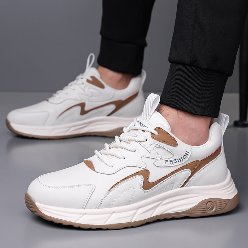 Men's Breathable Soft Bottom Running Trendy Genuine Platform Men's Sports Shoes