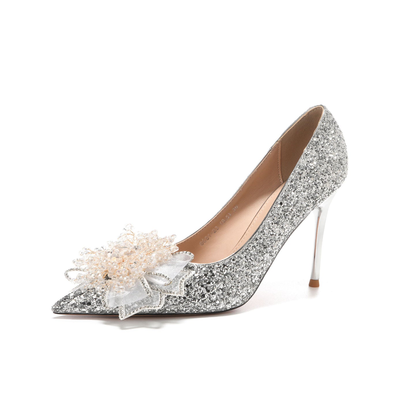 Great Applique Rhinestone High Prom Wedding Party Heels