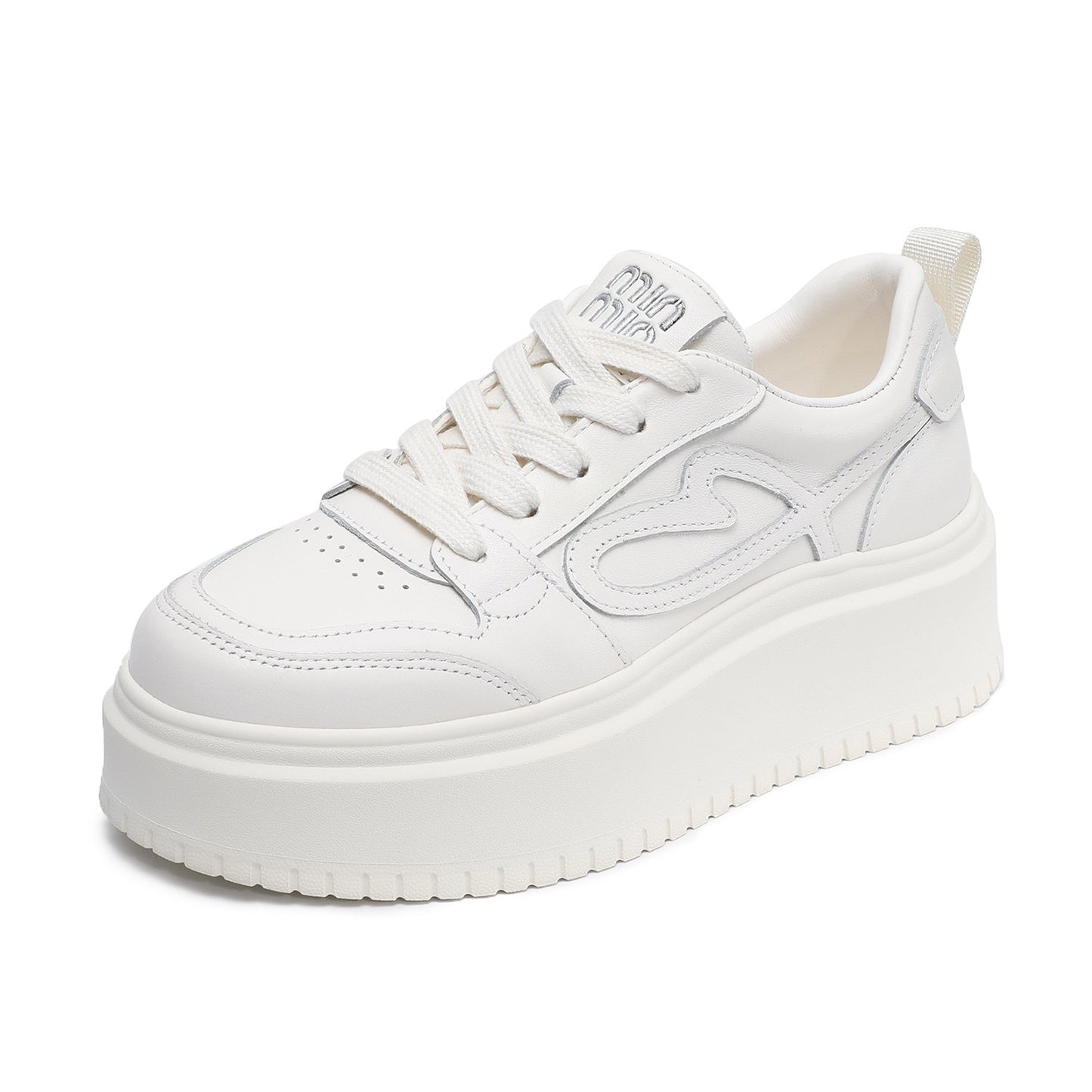 Women's Genuine Platform White Heightened Korean Style Lace Women's Casual Shoes