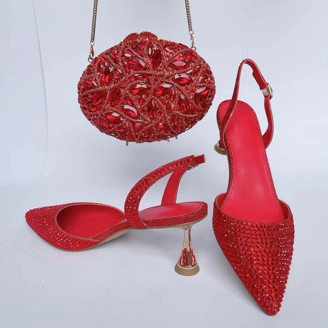 Luxury Fashion Diamond Pointed Wedding Crystal High Heeled Sandals