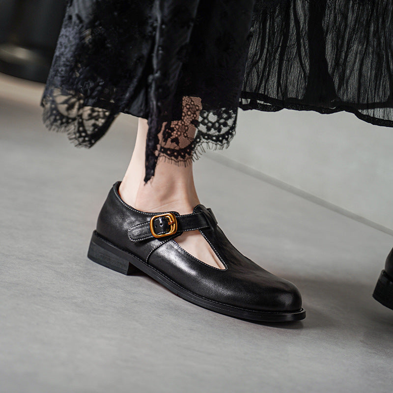 Women's Horse Low Retro Style Mary Jane Women's Fashion Shoes
