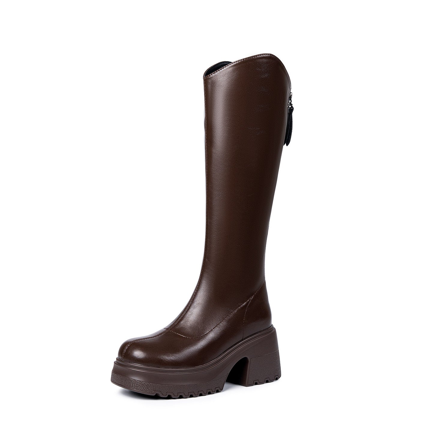 Women's Thigh Autumn Small Height Increased Thick Women's Leather Boots