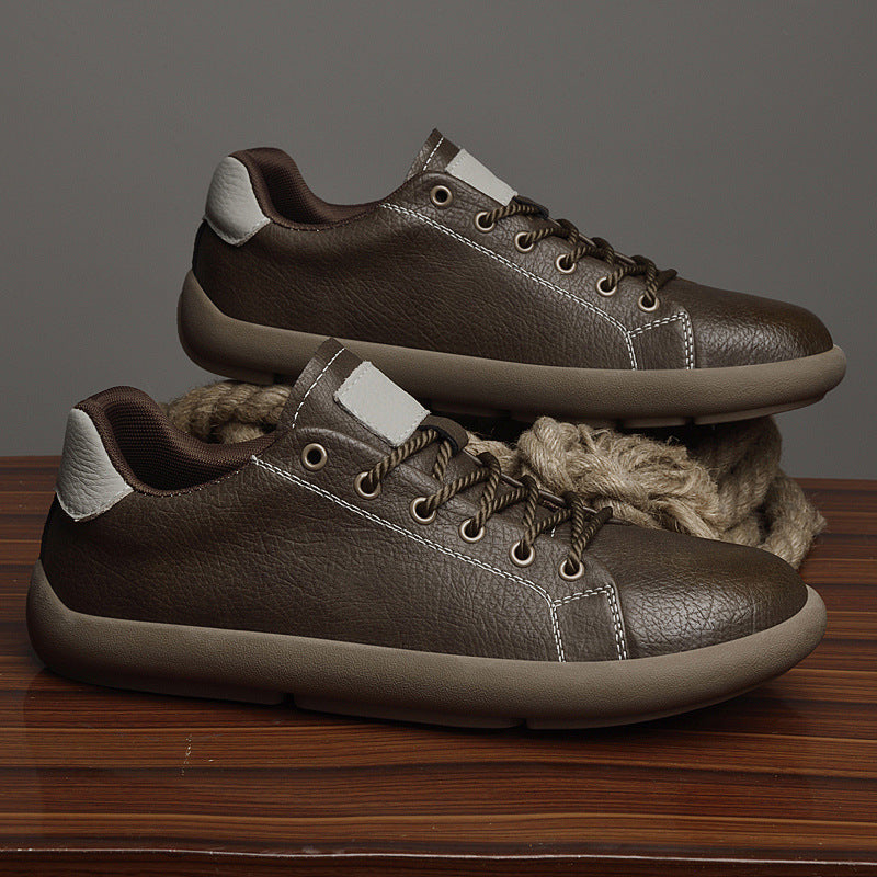 Men's Sports Lightweight Comfortable Soft Bottom Leather Shoes