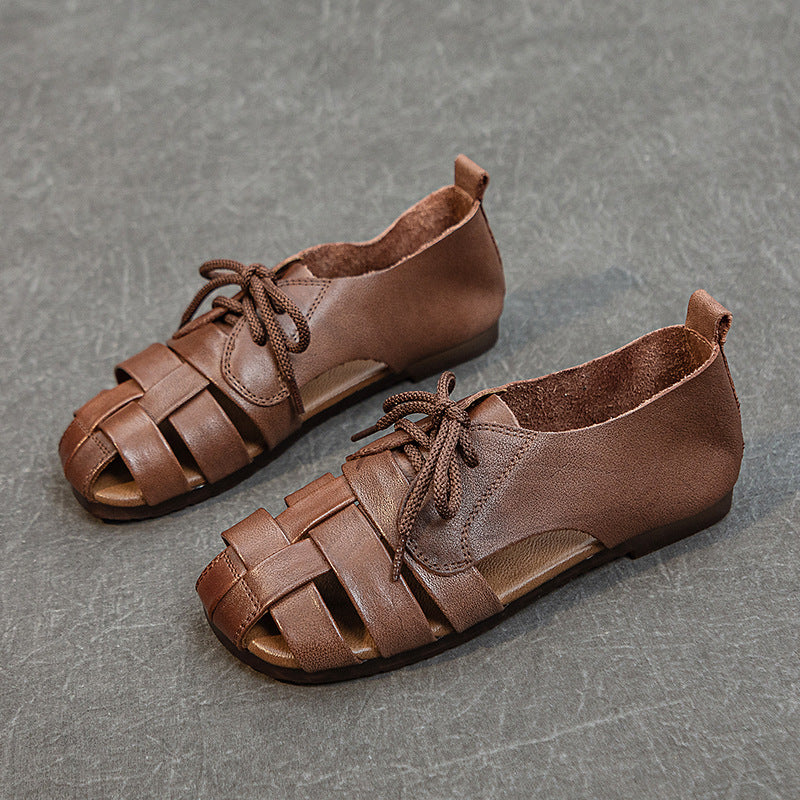 Women's First Layer Cow Soft Bottom Artistic Crafts Men's Shoes