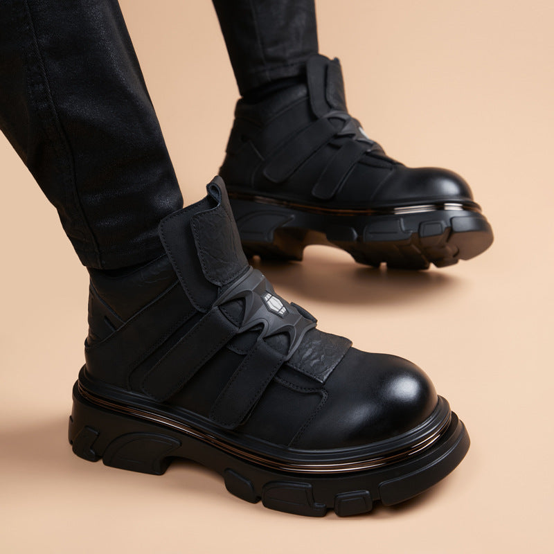Men's Style Velcro Versatile Increased Punk Thick Boots