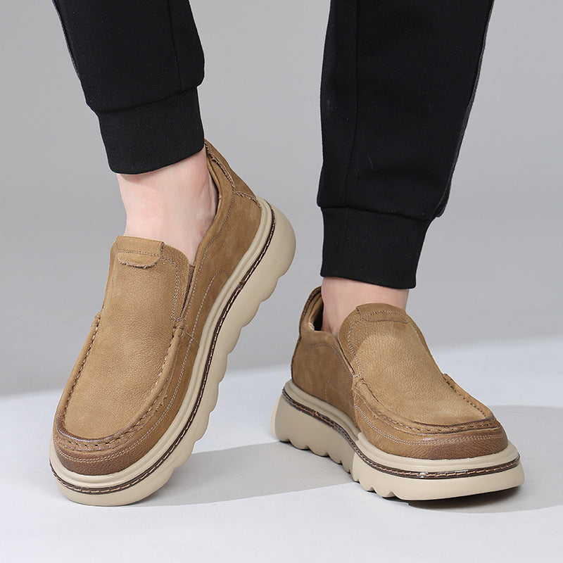 Men's Spring One Pedal Retro Platform Men's Shoes