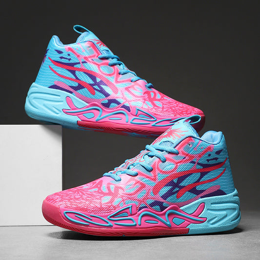 Trendy Basketball Green Little Mandarin Duck Mesh Breathable Men's Sports Shoes