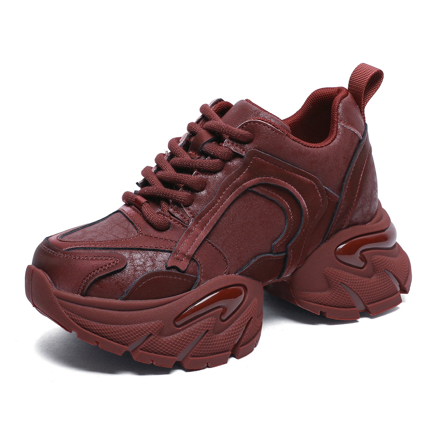 Women's Height Increasing Insole Fleece-lined Clunky Small Fashion Casual Shoes