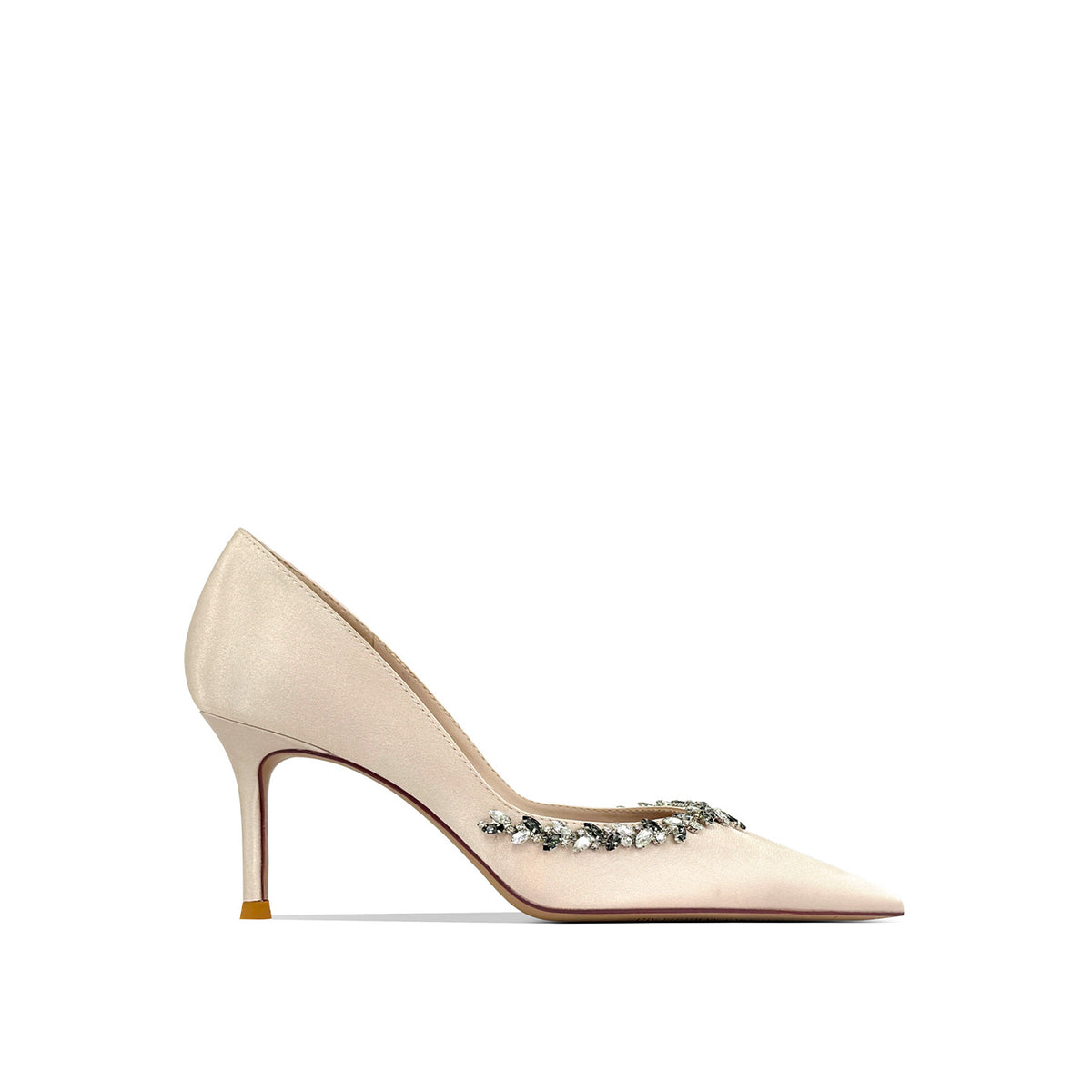Beautiful Temperament Wild Satin High Not Tired Pointed Shallow Women's Fashion Shoes