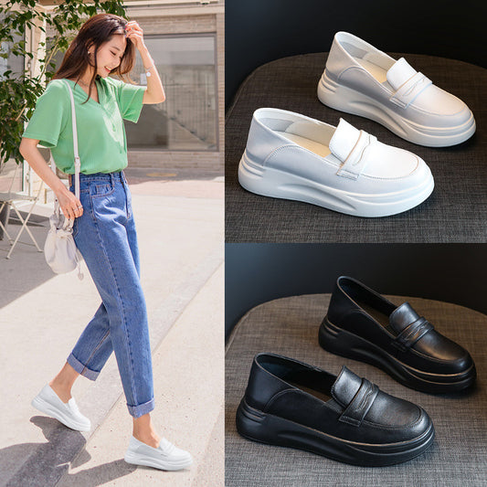 Women's Autumn Invisible Elevated Mary Jane Versatile Leather Shoes