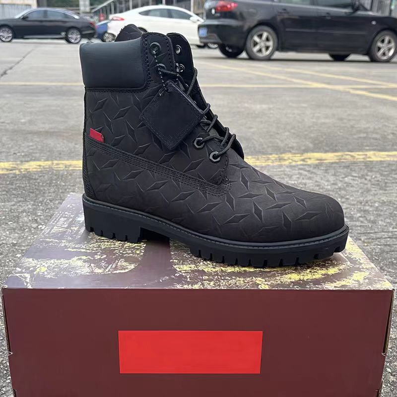 Men's Name Worker First Layer Waterproof Cowhide Outdoor Warm Boots