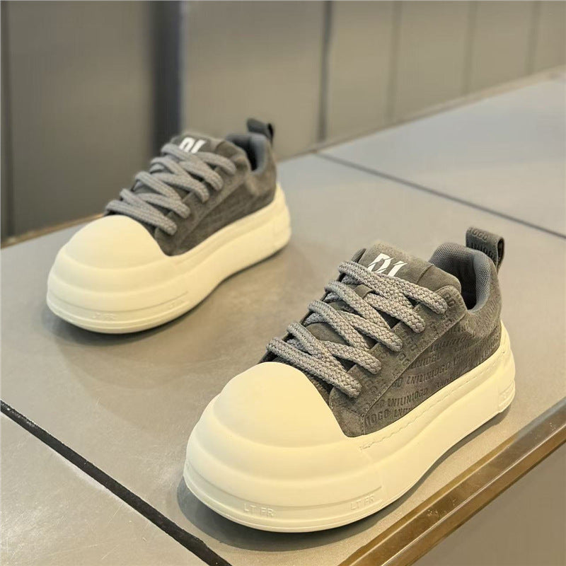 Men's Flow Wild Fashion Tide Thick Bottom Matte Low Top Casual Shoes
