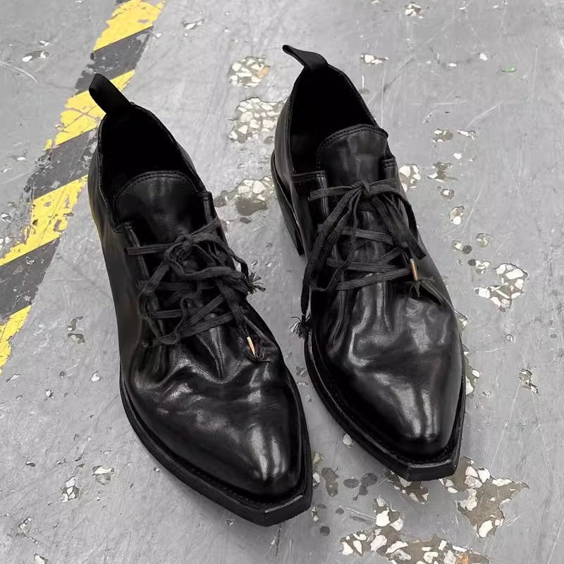 Women's & Men's Model Wizard Catwalk Fashion Pointed High Platform Derby Height Heels