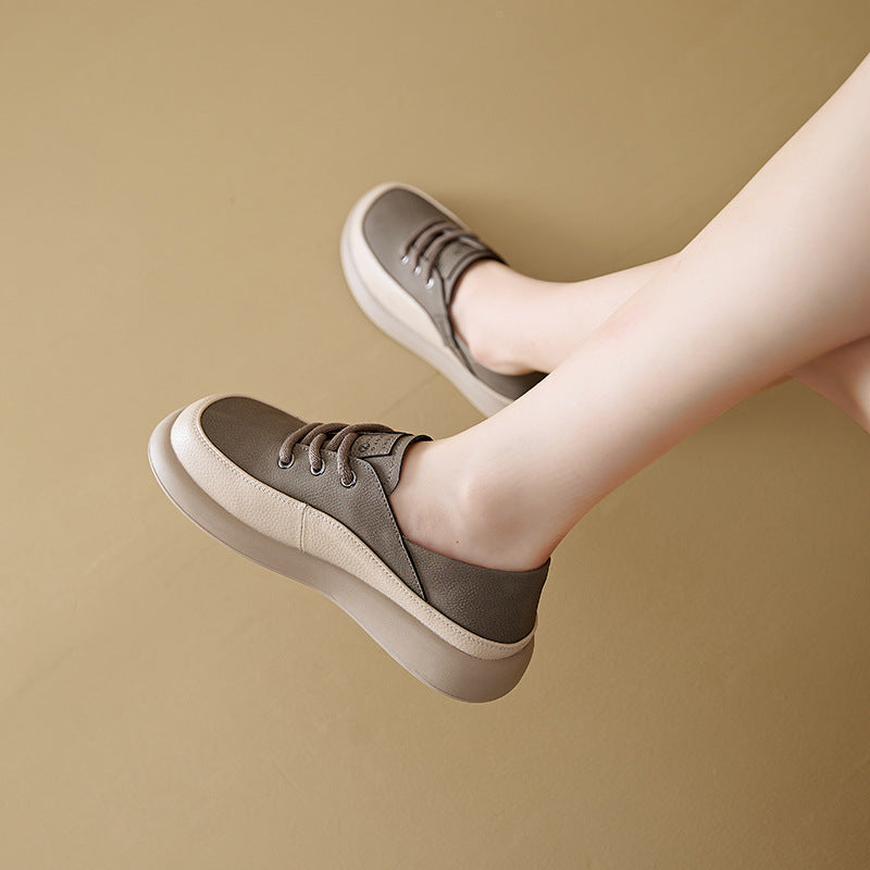 Women's College Soft Bottom Flat Fashion Round Head Women's Sports Shoes