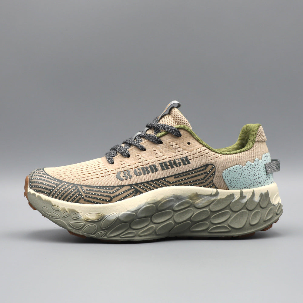 Men's Thick Sole Height Increasing Hiking Dad Ultra Light Breathable Men's Sports Shoes