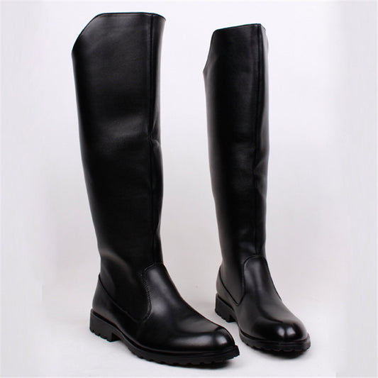 Men's Inner Long Tube Knee Pad Warm Knight Men's Leather Boots