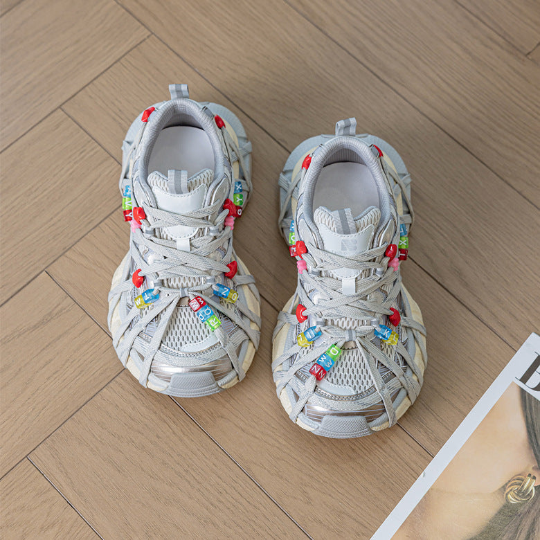Women's Paris Candy Spider Strap Dad Breathable Women's Sports Shoes