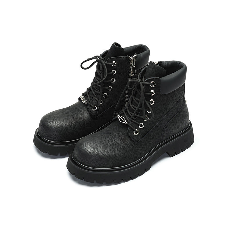 Men's Retro Thick Bottom Increased Outdoor Hiking High Top Boots